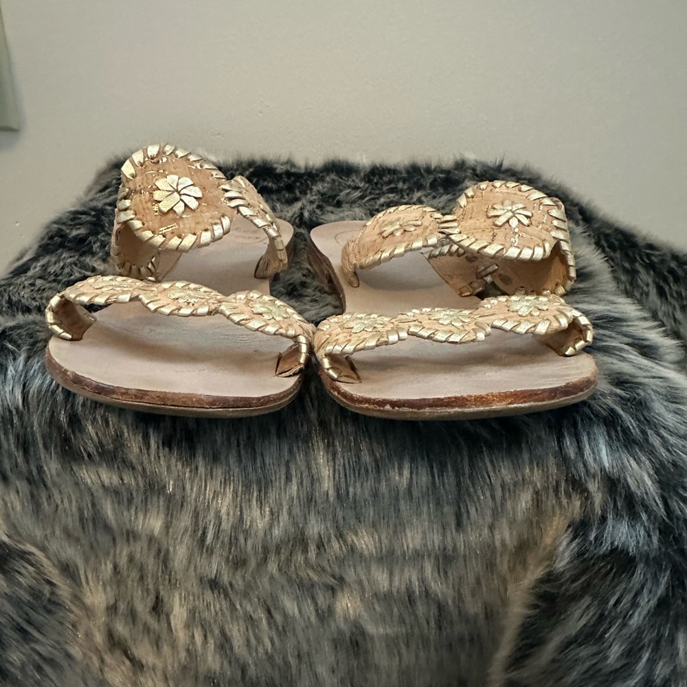 Jack Rogers Gold Embellished Women's Sandals Size 9.5 - Picture 5 of 6